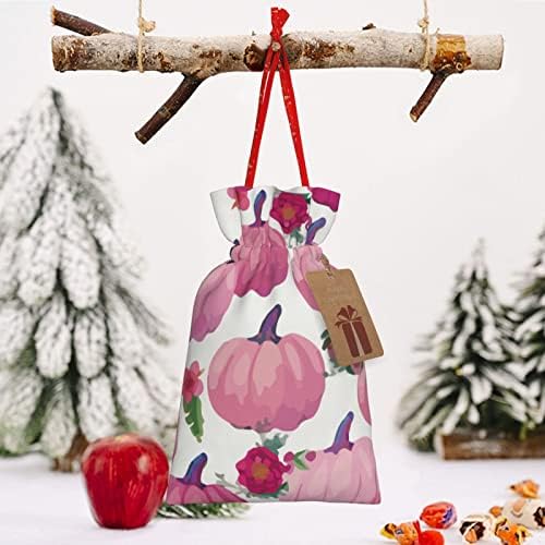 Пакети за Коледни подаръци На Експозиции Розов Цвят-Тиква-Торбички За Опаковане на Подаръци за Деня На Благодарността,