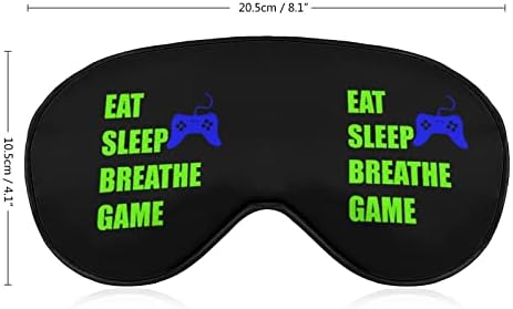 Видеоигри Eat Sleep Game Мека Маска за очи с Регулируема каишка Лека Удобна Превръзка на очите за Сън