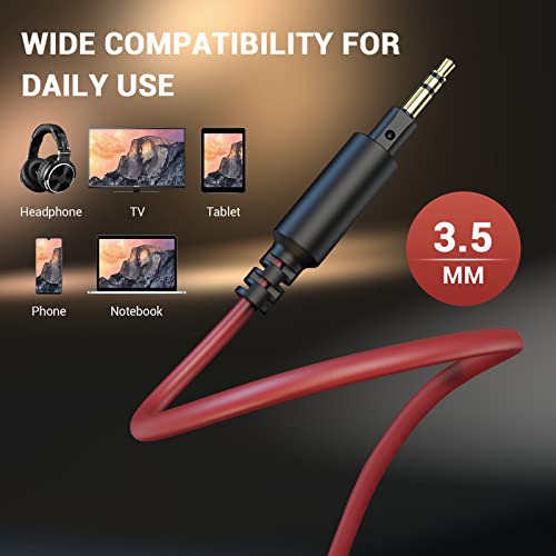 Аудио кабел За Жични слушалки OneOdio Fusion A71 Червен цвят - от 6,35 мм до 3,5 мм