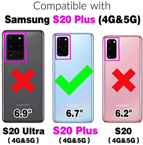 Калъф за телефон Samsung Galaxy S20 Plus Glaxay S20 + 5G с Предпазно Фолио от Закалено Стъкло, стойка за Кредитни карти,