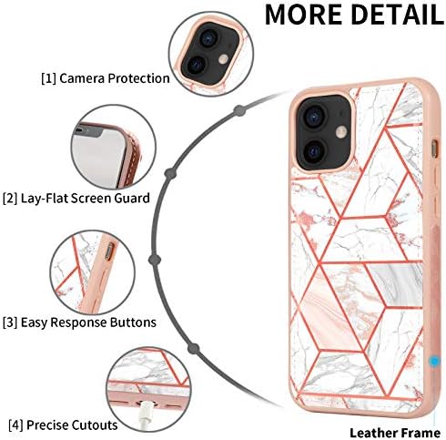 Чанта-портфейл, който е Съвместим с CASEOWL за iPhone 12/12 Pro, Магнитен Подвижна [Поддръжка на безжично зарядно устройство] с държач за карти с RFID заключване, Каишка, Кожен ка