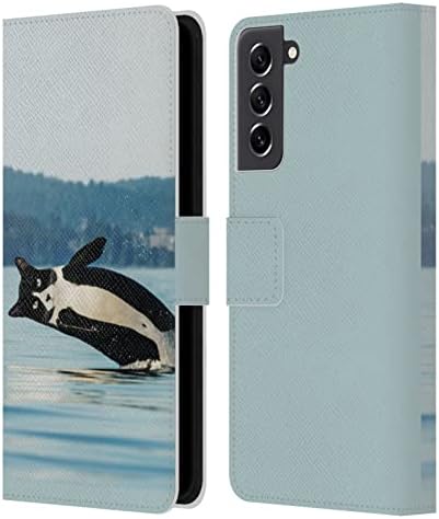 Дизайн на своята практика за главата С официално Лицензирано Пикселизированными животни Orcat Surreal Wildlife Кожен Калъф-Книжка-джобен формат и е Съвместим с Samsung Galaxy S21 FE 5