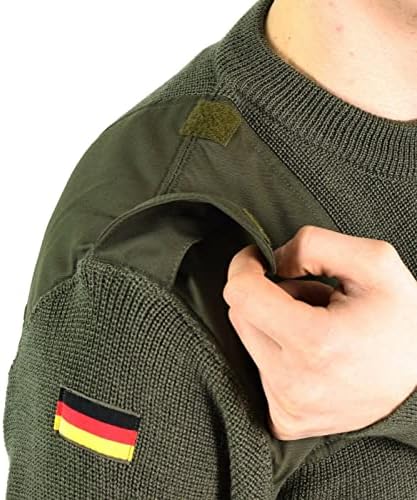 Истински Немски Армейски Пуловер От Джърси OD Commando Маслинено-Зелен Пуловер от смес От Вълна