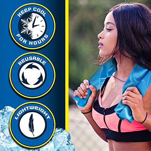 Охлаждащо кърпа Franklin Sports Sideline – Snap Охлаждащо кърпа за спортисти и спорта – Охлажда тялото в горещите дни