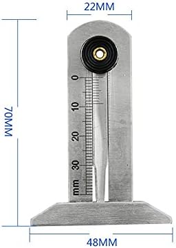 XWWDP Метър Дълбочина на протектора на автомобилните гуми от Неръждаема Стомана 0-30 мм, Инструмент За Измерване на дълбочина