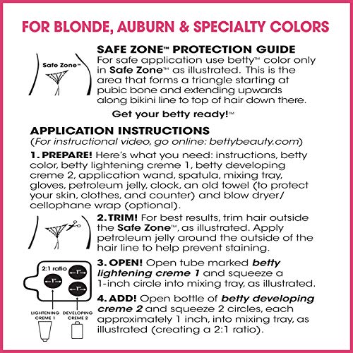 Auburn Бети - Комплект за боядисване на коса Hair Down There (2 опаковки)