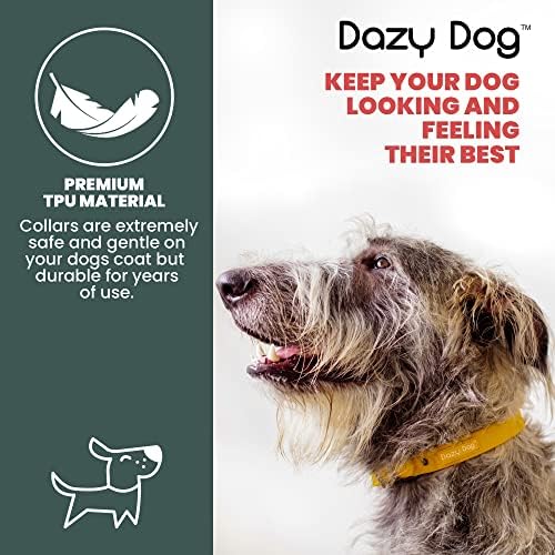 Dazy Dog Водоустойчив здрав нашийник за кучета, който предпазва от миризма и лесно моющийся яка от TPU, по-стегната биотана, силикон и каучук, за малки, средни и големи ку?