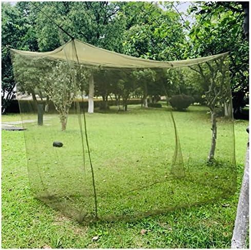 Mosquito net, Мобилна Военна Зелена Тактическа Мрежа е за Къмпинг по две Единични легла, Лека Туризъм Пръчка, Палатка-Окото,