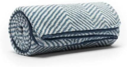 Флисовое одеяло Rumpl Sherpa за дивана | 50 х 70 Пушистое Плюшевое постилка | Топло, Уютно одеало с клипове за ръце и