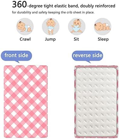 Кухненски Кърпи за яслите в розова Клетка, Портативни мини-Кърпи за яслите, Меки и Дишащи Кърпи-Бебешки Кърпи за момичета