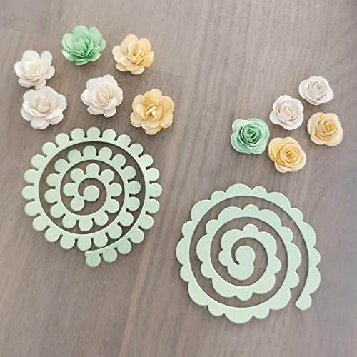 24 Бр. 3D Цветя Спирала Метални Режещи Печати за направата на Картичките си САМ Scrapbooking 3D Цветя Метални Режещи