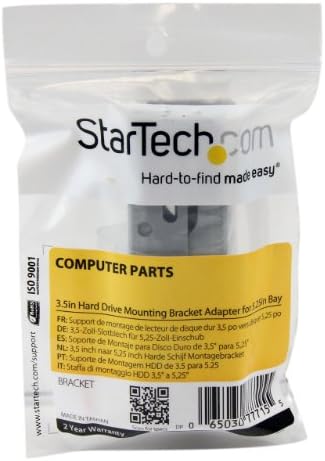 StarTech.com Адаптер универсален скоба за закрепване на твърдия диск 3.5 инча за отделение 5,25 инча - Адаптер за твърд
