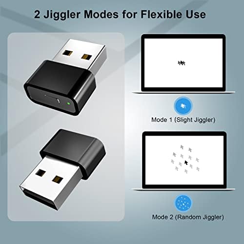Тих метален USB-манипулатор за мишка с бутон за превключване, автоматично движение на мишката с 2 режима мърдам, поддържа