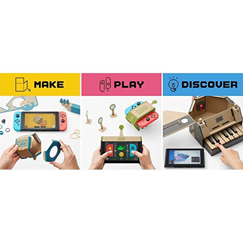 Набор от Nintendo Labo Variety, Комплект за персонализиране и на конзолата на Nintendo Switch с комплект Neon Joy Против