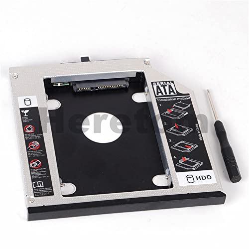 Алуминий 2-ри твърд диск Caddy 12,7 мм, SATA 3,0 за 2,5 SSD Корпус Корпус на твърдия диск на ThinkPad T420 T430 T520