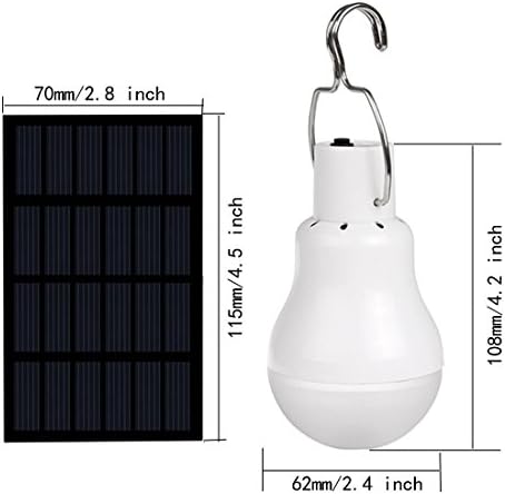Преносим Слънчева Лампа 15 W 130ЛМ USB Led Лампа Акумулаторна Соларен Панел за работа на Открито, Палатки, Риболов, Къмпинг Осветление Курника