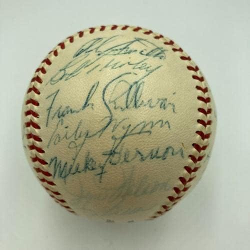 Мики Мэнтл 1955 All Star Game Team Подписа Договор с Националната купа бейзбол JSA COA - Бейзболни топки с автографи