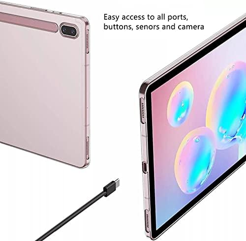 iCoverCase е Съвместим с Samsung Galaxy Tab S7 FE (2021) 12,4-инчов калъф SM-T730/T733/T736/ T738, лека матирана Полупрозрачна