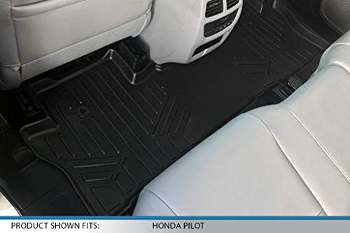 MAXLINER Custom Fit Подови Постелки 3-Вграден комплект Обшивки на Черно за пътнически модели на Honda Pilot 8 -2021