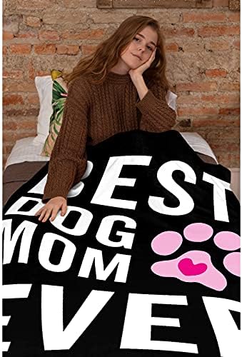 Макутаданти Забавен е най-Добрият Подарък за мама с Кучето Одеяло за Целия сезон Премия Лек Каре за легла Меко Топло