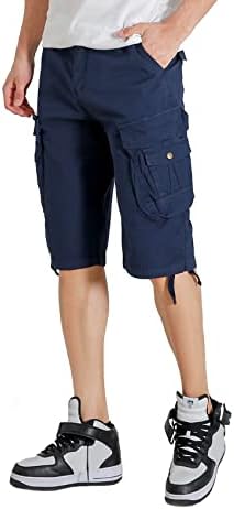 DGWZ пратката Мъжки къси панталони мулти джоб, участък лек памук непринудена форма на открит туризъм еластичен колан