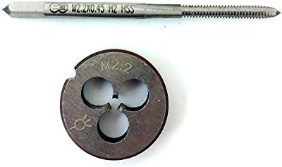 Метричен метчик M2.2 × 0.45 mm HSS и набор от клишета, Метчик с дърворезба и кръгла Резьбовая корона С дясната Конусностью
