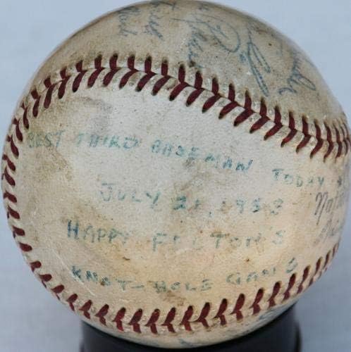 Подписано от 1953 Бруклин Доджърс Хепи Фелтън Hodges Кампанела Бейзбол екип Jsa - Бейзболни Топки С Автографи