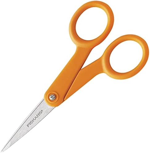 Ножици Fiskars 94817797 с микроострием, 5 инча, Оранжево и 4-Инчов Ножици за части