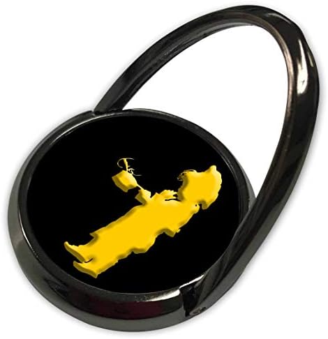 Дизайн 3dRose Alexis - Забавни герои - Unluckiest поваренок гледа в тенджерата. Жълто на черно Забавен подарък - Пръстен за телефон (phr_324598_1)