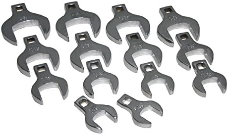 Набор от гаечных ключове Grip 14 бр 1/2 Jumbo Crowfoot SAE - Размерите варират от 1-1 / 16 до 2 С чекмедже за съхранение