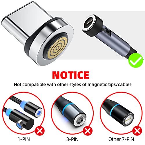 Накрайници за магнитни съединители Ankndo [4 бр. в опаковка] Магнитен USB адаптер C, Съвместим с 7-пинов магнитен кабел