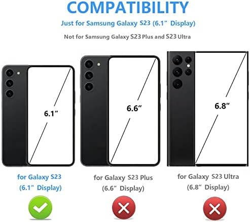 Onetop е Съвместим с Samsung Galaxy S23 Чанта-портфейл с държач за карти, калъф-поставка от изкуствена кожа с отделения