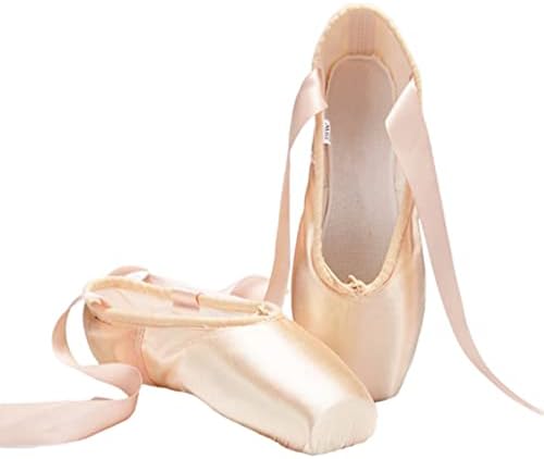 TangDao/ Професионални Парусиновые Балетные Обувки за Танци с Пръсти за Момичета, Професионални Сатенени Розови Балетные