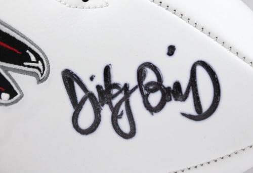Джамал Андерсън подписа футболен лого Atlanta Соколи с автограф w/Insc.- Свидетел от JSA - Футболни топки с автографи