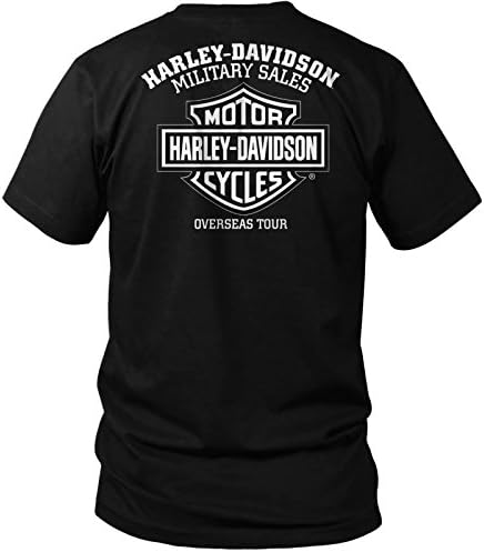 Harley-Davidson Military - Мъжки тениска с изображение на Патриотични Орел - Shady Eagle | обиколка в Чужбина