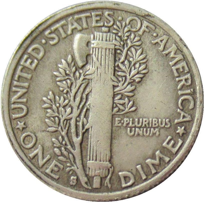10 Цента 1936 г., сребърно покритие Точно Копие на Възпоменателни монети