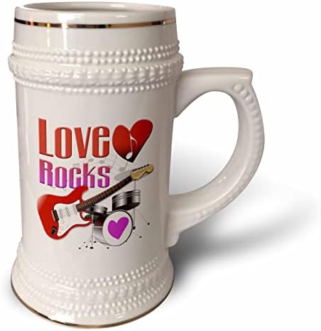 Триизмерно думи Love Rocks с оборудване за оркестър - чаша за стейна на 22 унция (stn_356674_1)
