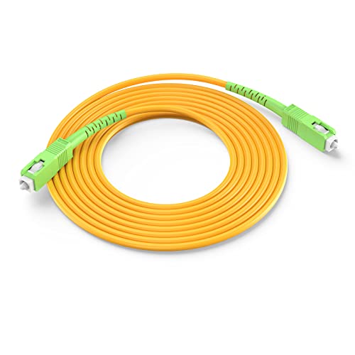 Оптичен Интернет-кабел UVOOI, Оптичен Кабел 10 ФУТА (3 м) Однорежимный Симплексный SC/APC, SC/APC 9/125 хм, Оптичен Интернет-Кабел