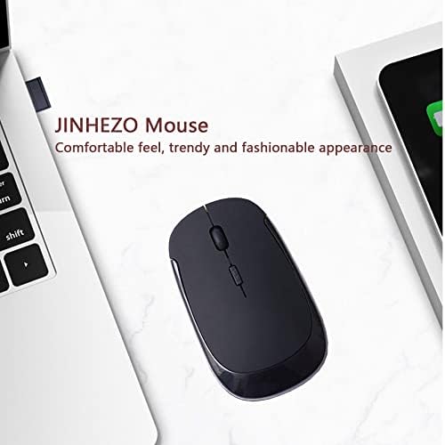 JINHEZO за компютър, Безжична мишка за лаптоп, лаптоп USB-оптични, Безжични Фините Компютърни мишки 2,4 G с USB нано-приемник,