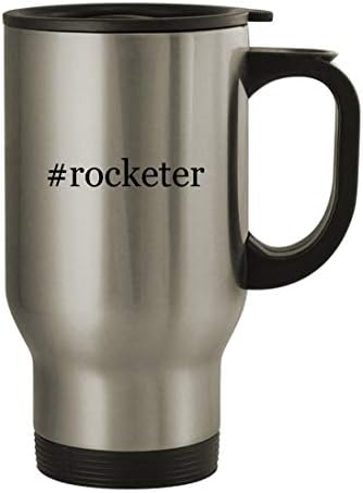 Подаръци дрънкулки rocketer - Пътна Чаша от Неръждаема Стомана с тегло 14 грама, сребрист