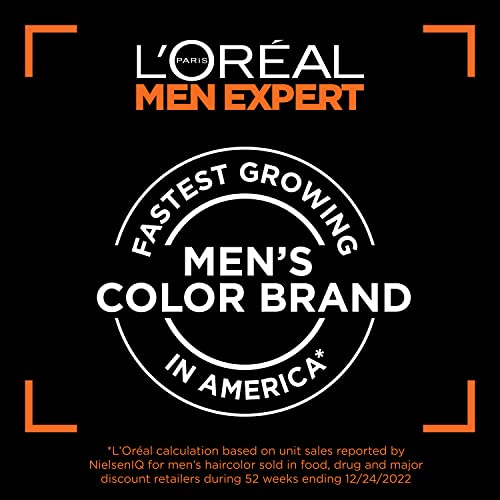 L ' Oreal Paris Men Expert Перманентен цвят на косата One Twist Каша Free, Мъжка боя за коса, прикрива Седину, Лесно