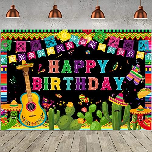 На фона на рождения Ден на Синко Де Майо Голяма Мексиканска Фиеста Фонови Украса за Парти по случай рождения Ден на Банер