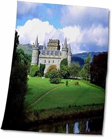 Кърпи 3dRose Florene Свята Екзотични Spots - Замък в Шотландия - twl-54127-1)