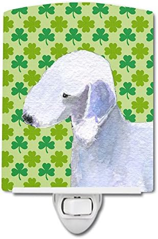 Керамични лека нощ Carolin's Treasures SS4414CNL Bedlington Terrier St. Patrick ' s Day Shamrock Portrait, Компактен,