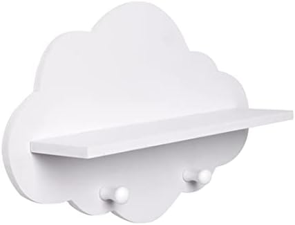 Eioflia Cloud Shape Дървена Плаващ Шелф Изчислителни Стенни Рафтове и Стенни Рафтове Закачалка За Дрехи Стелажи За Съхранение