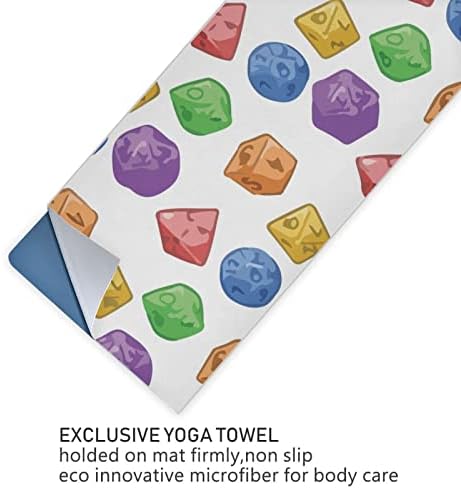 Одеало за йога Augenstern Rainbow-Jelly-dice-Word Кърпа За Йога Постелката За йога, Кърпа