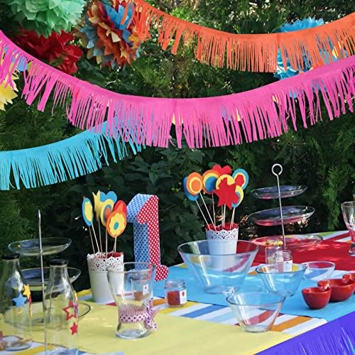 138 Метра Мексико Празнична Гирлянда с Ресни Fiesta Хартиена Кърпа Банер Cinco de Mayo Вечерни Висящи Украшения за Мексикански