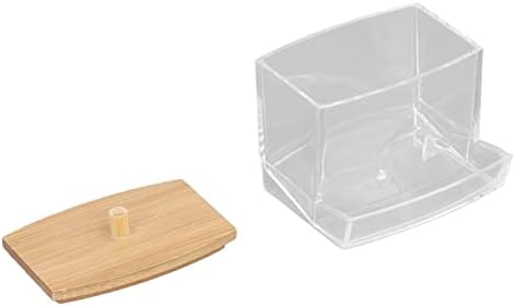 Кутия за памучни тампони RAKUTE, Козметичен Титуляр за грим, Акрилни Контейнер-Органайзер, Прозрачни Кутии За Съхранение