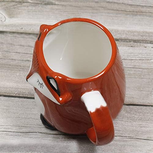 3d Керамични Лисица Вдигна на Ръчно Рисувани Кафеена Чаша Млечна Чаша с дръжка