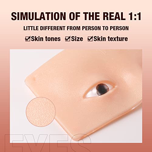 LANGMANNI Practice 3D маска за лице и очи, за грим на очите и изграждане на миглите, практически версия на 3D маска за
